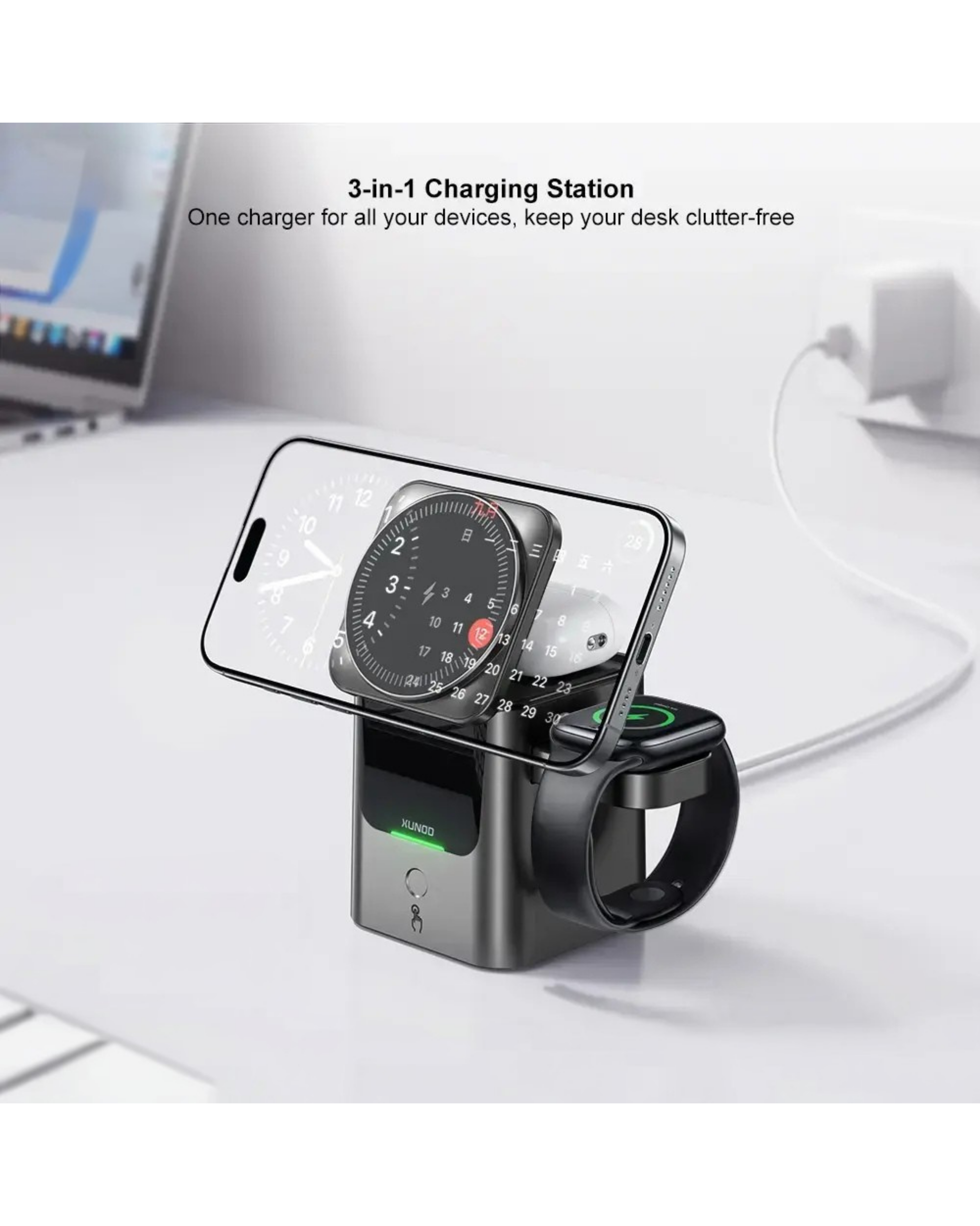 3-in-1 Auto-Expand Magnetic Charger