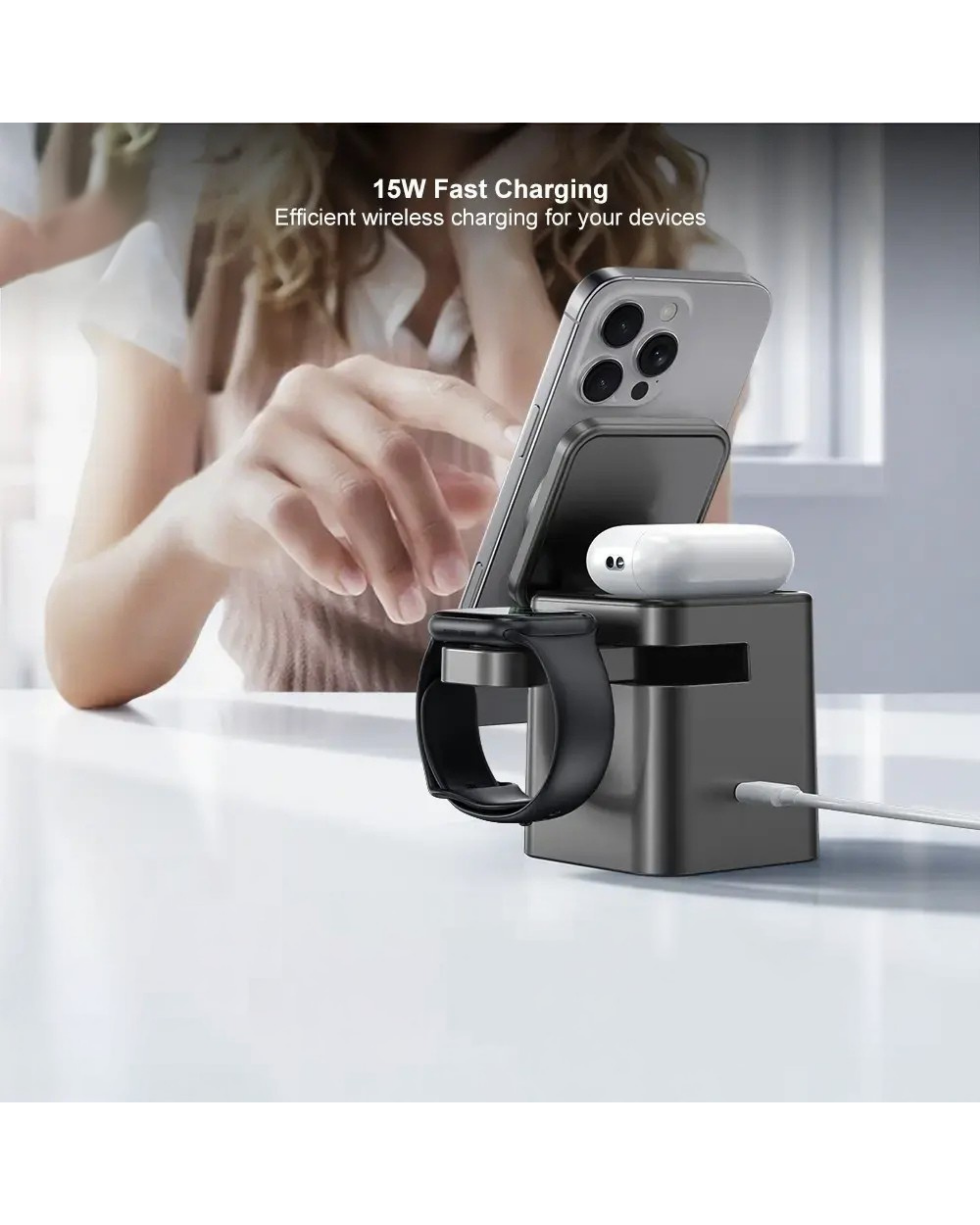 3-in-1 Auto-Expand Magnetic Charger