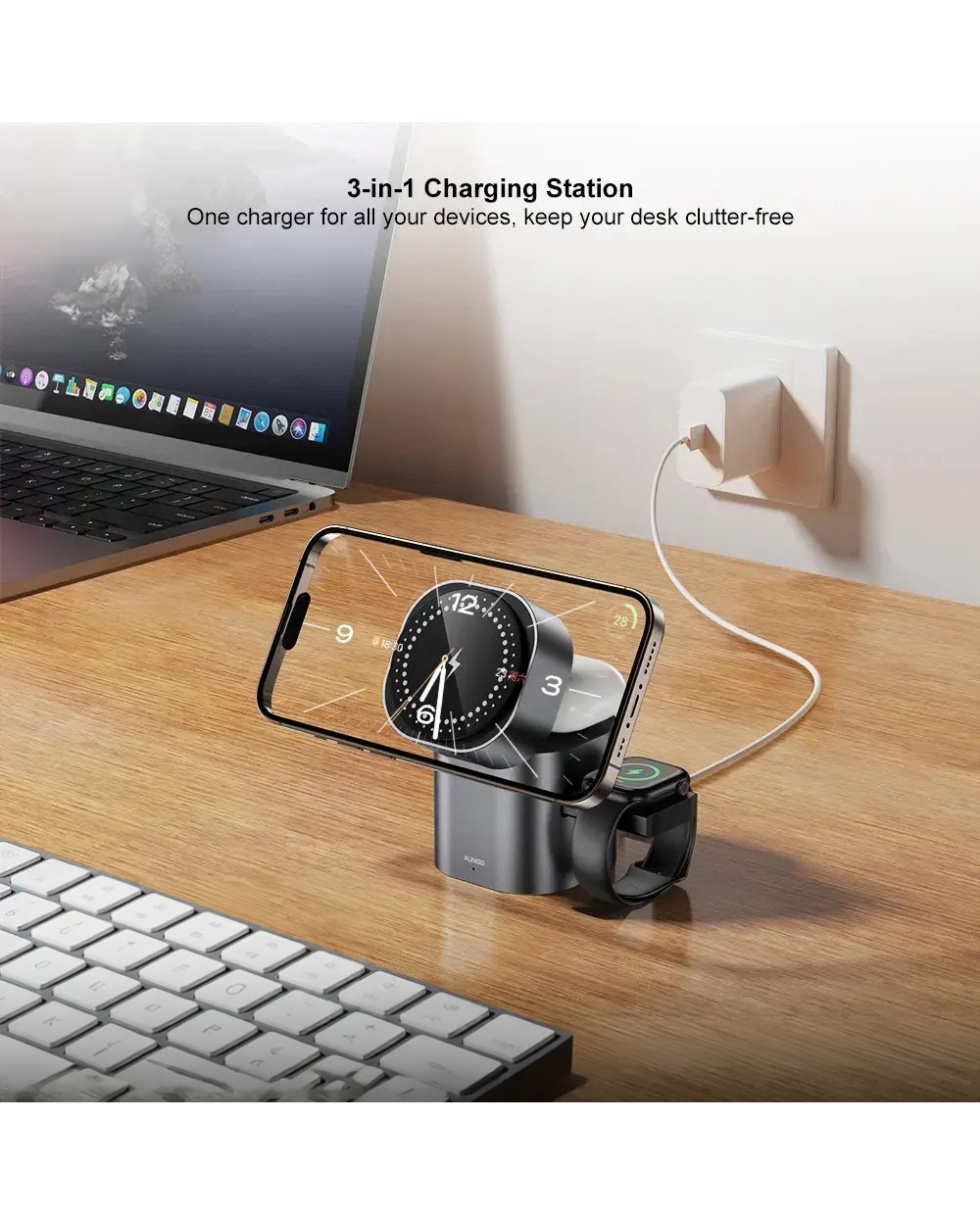 3-in-1 Magnetic Wireless Charging Station