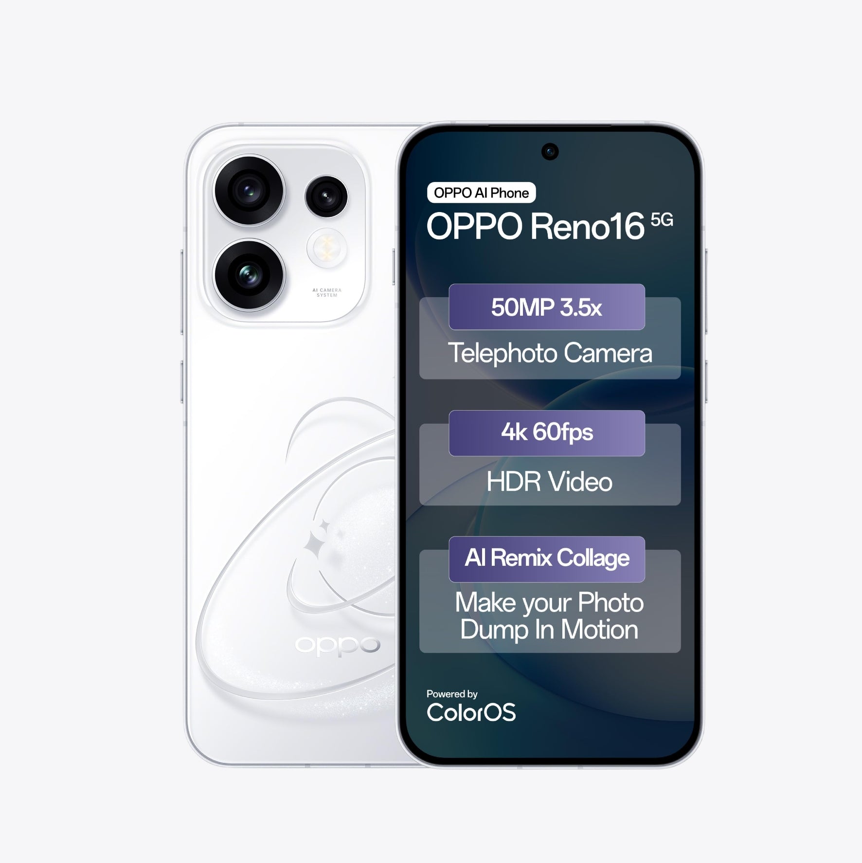 OPPO Reno 16c - 8-256GB - Starry White (BOX PACK)