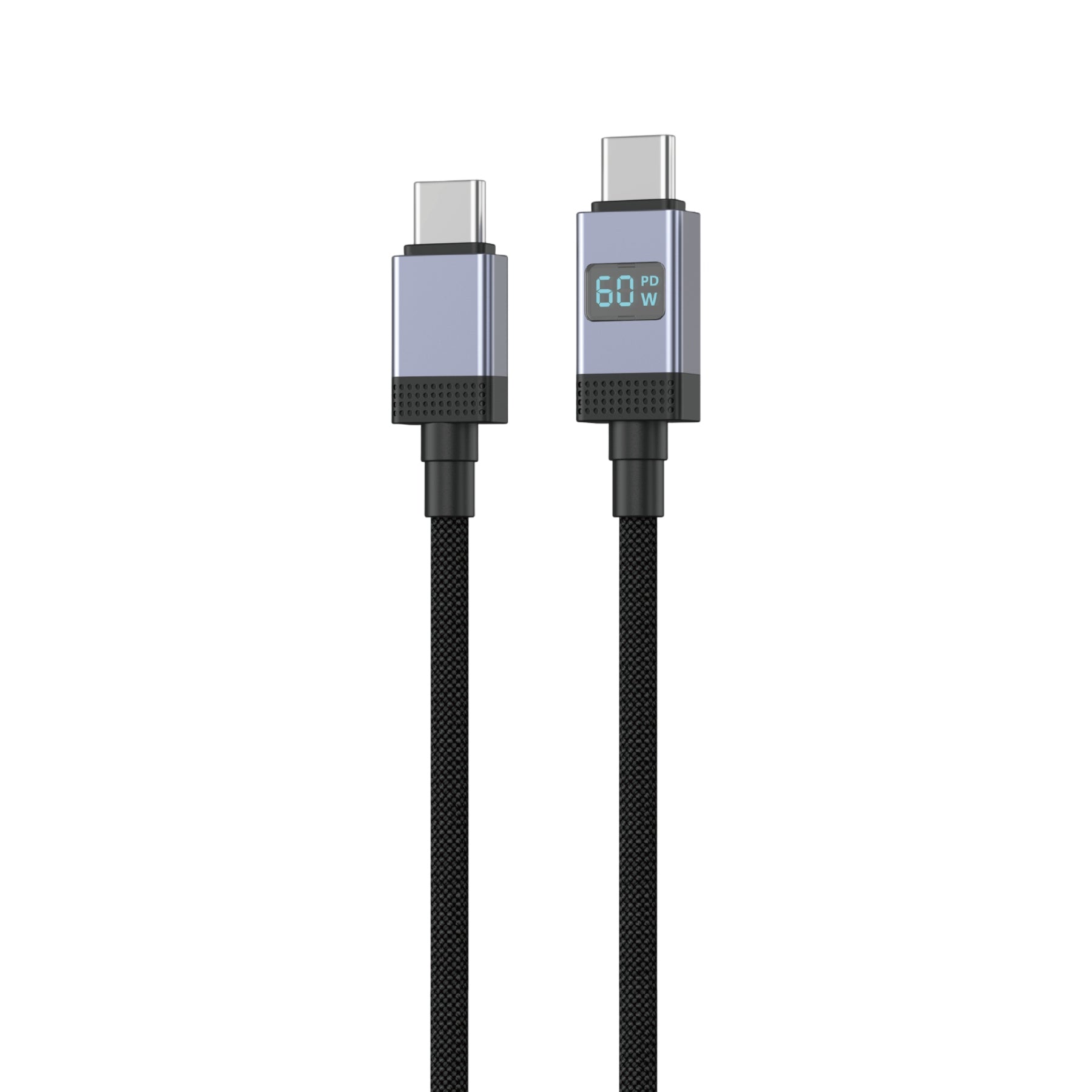 Type-C to Type-C Fast charging 60W data cable with digital display