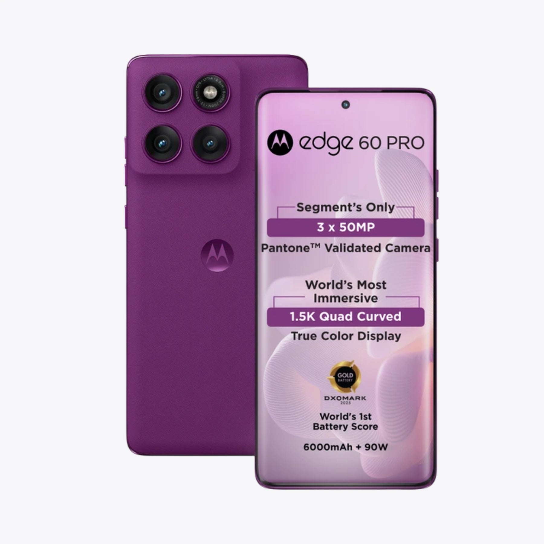 Motorola EDGE 60 PRO 12GB-256GB - PANTONE SPARKLING GRAPE (Box Pack)