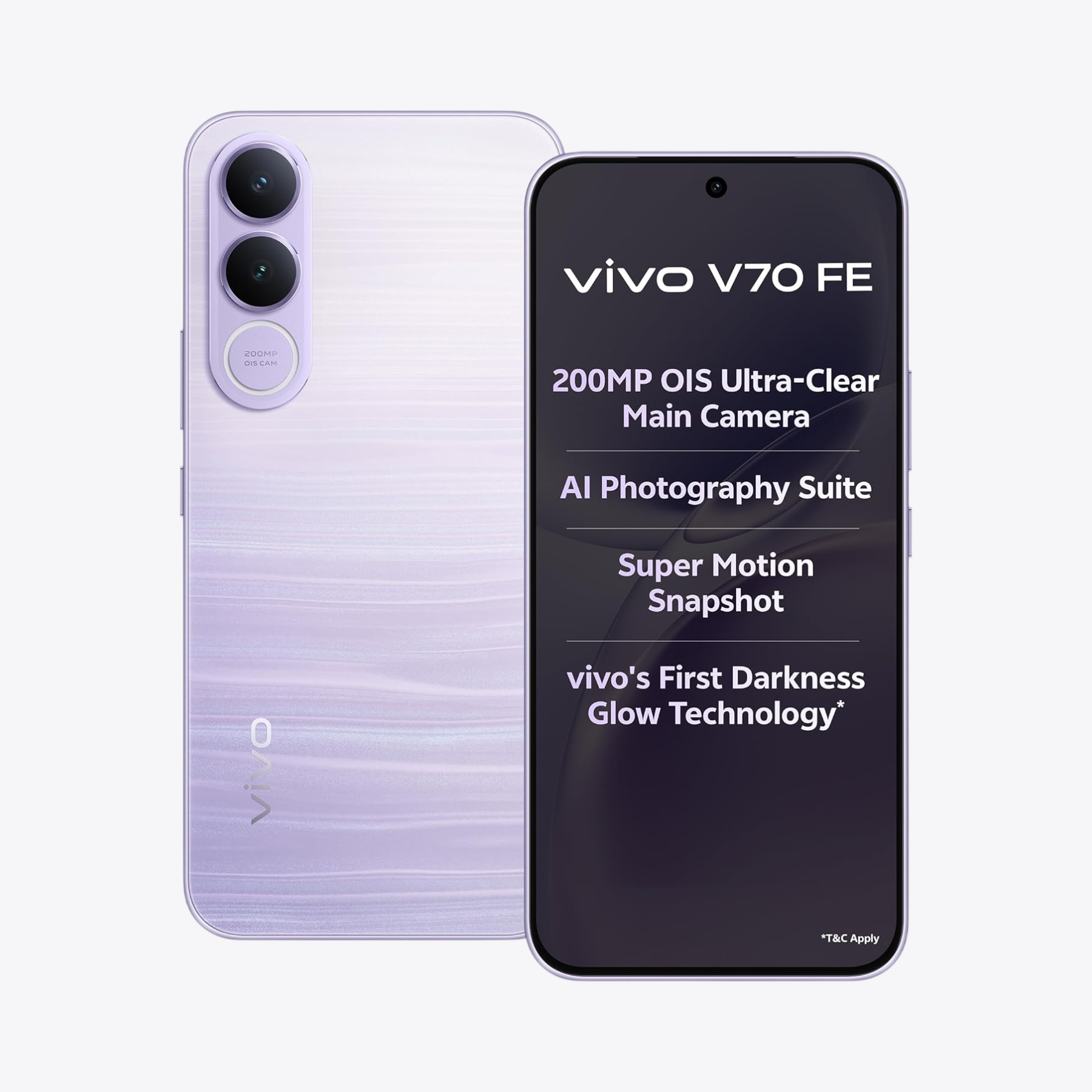 VIVO V70 FE 5G - 8-128GB - NORTHEN LIGHTPURPLE (BOX PACK)