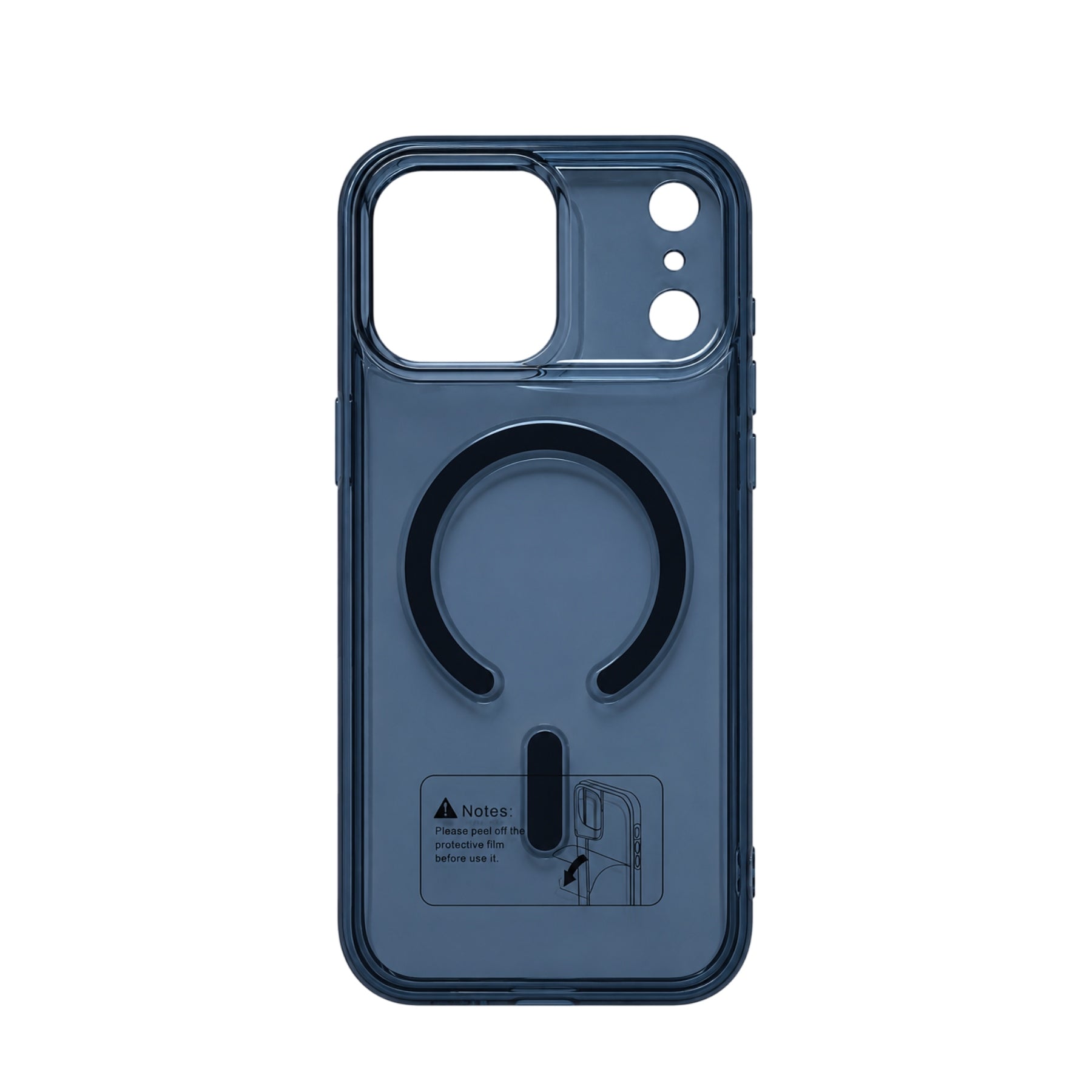 Apple Premium Clear Depp Blue Case - For 17 pro max