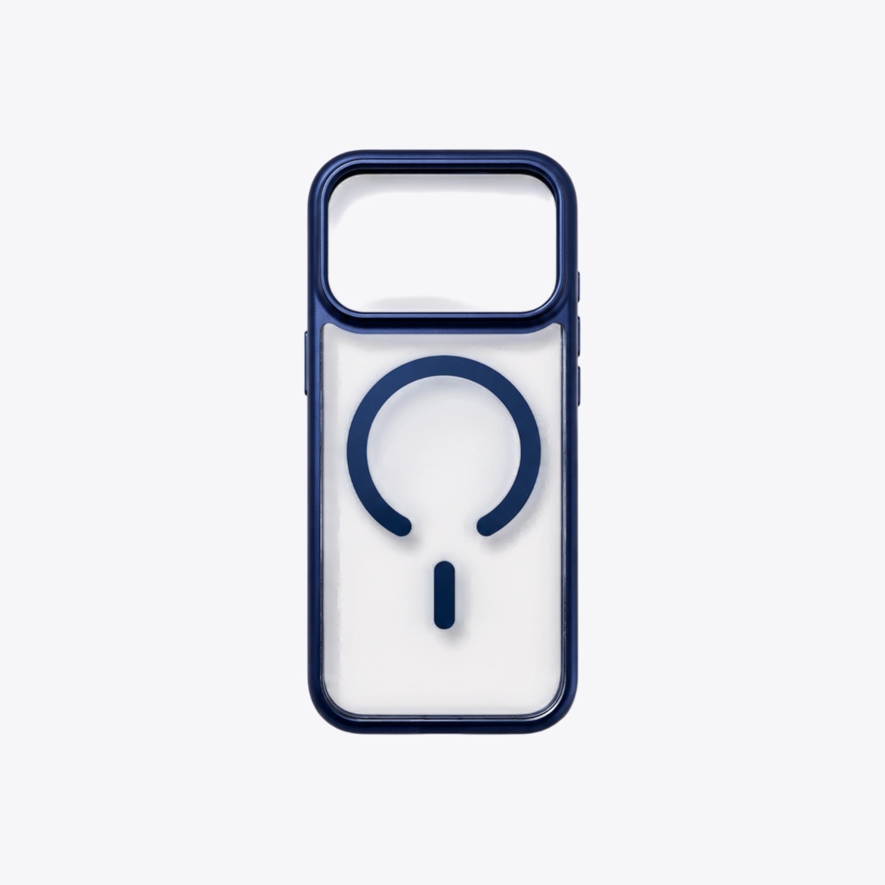 iPhone Deep Blue Border - Fiber Transparent case
