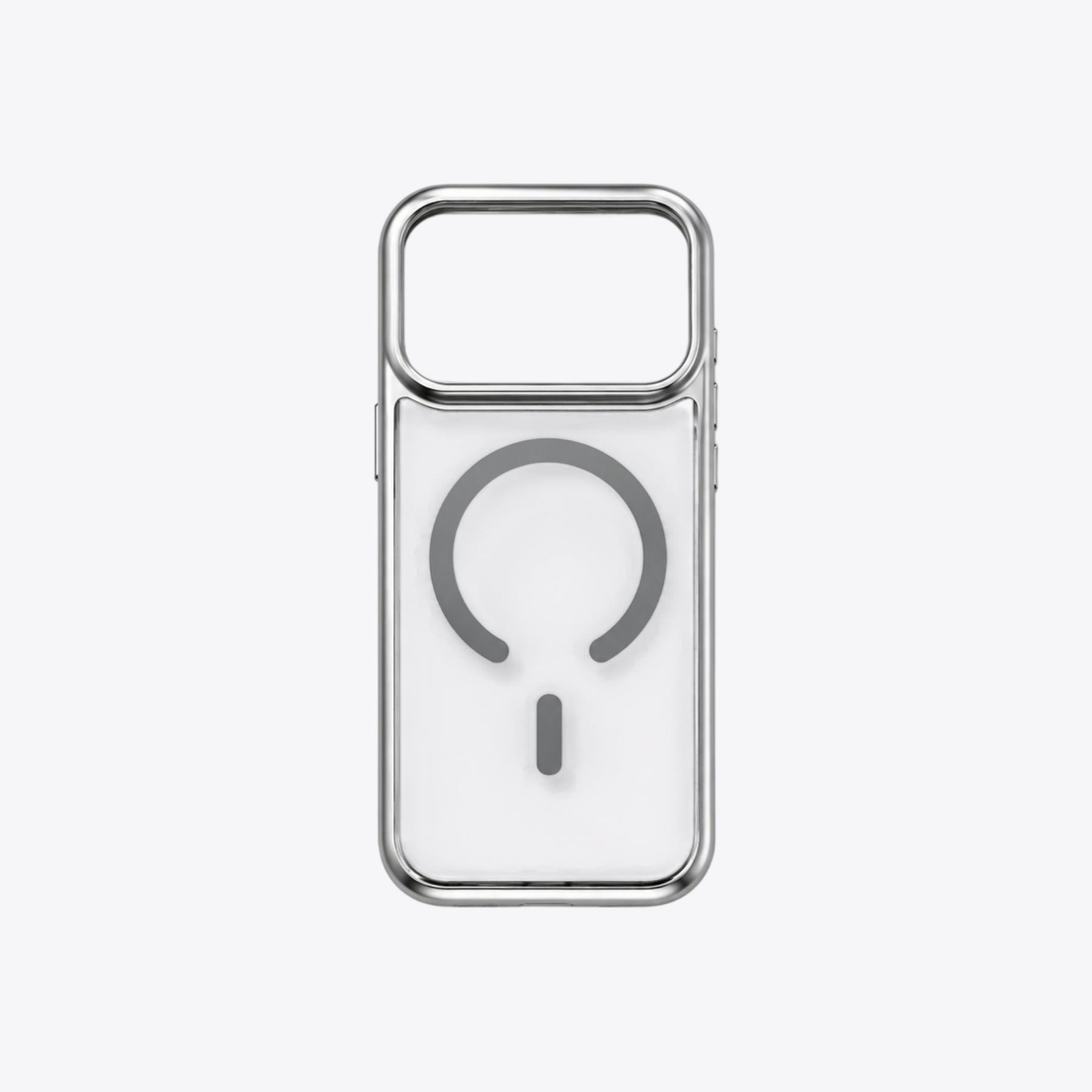 iPhone Silver Border - Fiber Transparent case